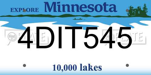 4DIT545 Minnesota License Plate
