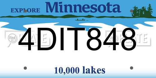 4DIT848 Minnesota License Plate