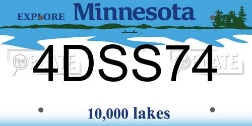 4DSS74 Minnesota License Plate