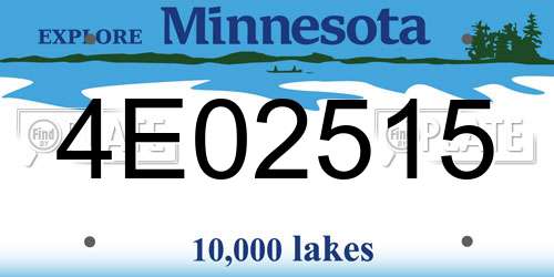 4E02515 Minnesota License Plate
