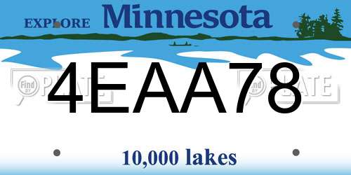 4EAA78 Minnesota License Plate