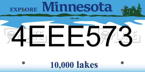 4EEE573 Minnesota License Plate