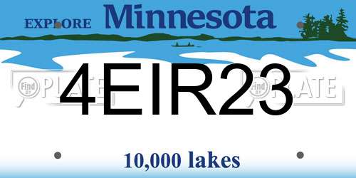 4EIR23 Minnesota License Plate