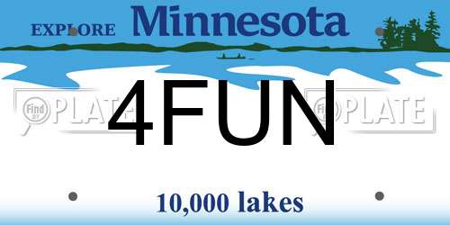4FUN Minnesota License Plate