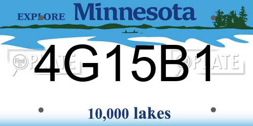 4G15B1 Minnesota License Plate
