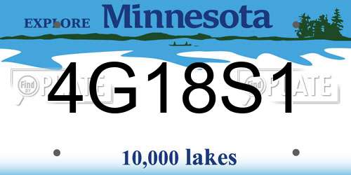 4G18S1 Minnesota License Plate