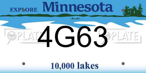 4G63 Minnesota License Plate