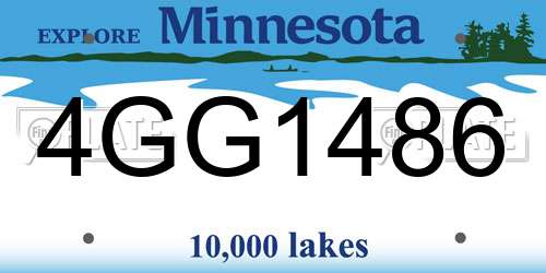 4GG1486 Minnesota License Plate