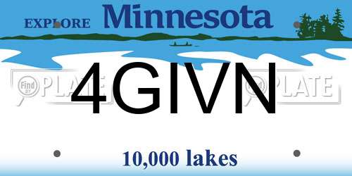 4GIVN Minnesota License Plate