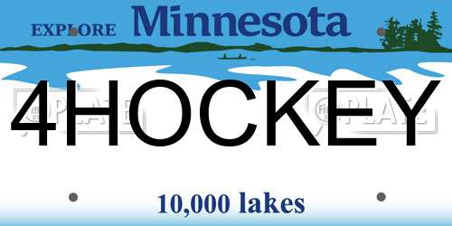 4HOCKEY Minnesota License Plate