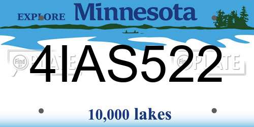 4IAS522 Minnesota License Plate