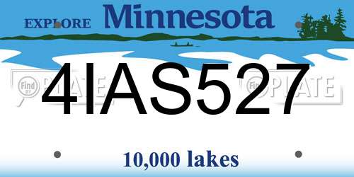 4IAS527 Minnesota License Plate