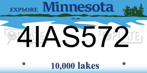 4IAS572 Minnesota License Plate