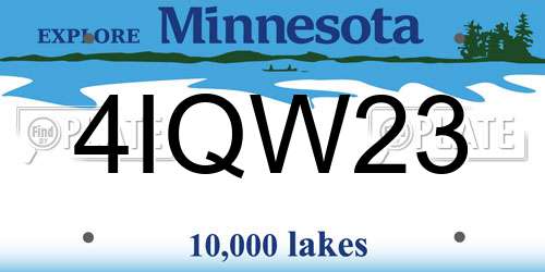 4IQW23 Minnesota License Plate