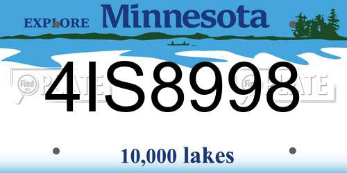 4IS8998 Minnesota License Plate