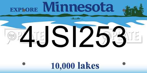 4JSI253 Minnesota License Plate