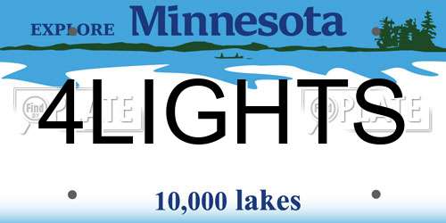 4LIGHTS Minnesota License Plate