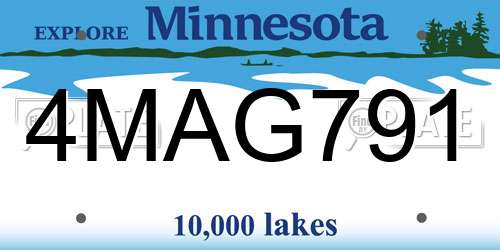 4MAG791 Minnesota License Plate