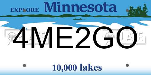 4ME2GO Minnesota License Plate