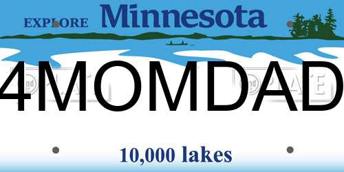 4MOMDAD Minnesota License Plate
