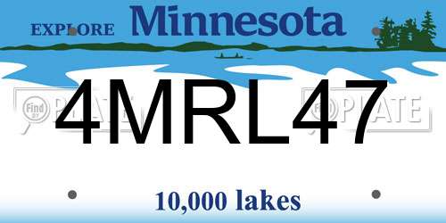 4MRL47 Minnesota License Plate