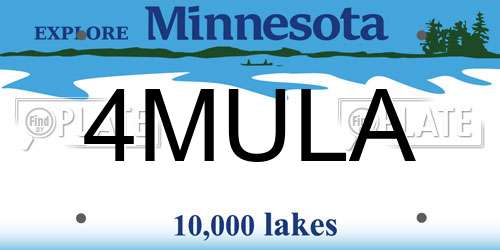 4MULA Minnesota License Plate