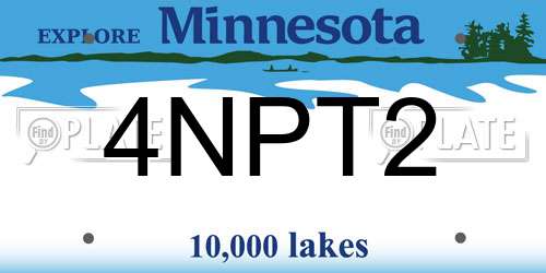 4NPT2 Minnesota License Plate