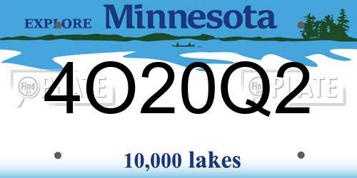 4O20Q2 Minnesota License Plate