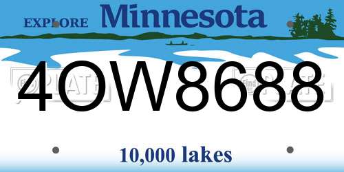 4OW8688 Minnesota License Plate
