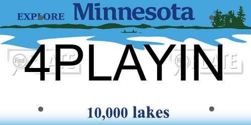 4PLAYIN Minnesota License Plate