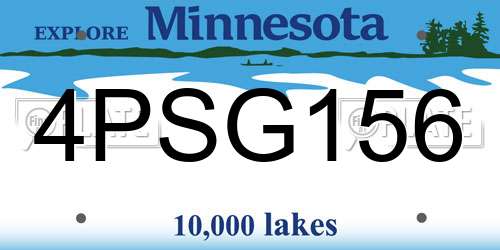 4PSG156 Minnesota License Plate