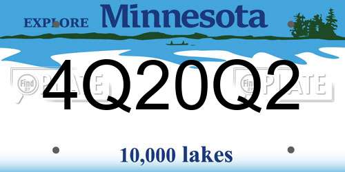4Q20Q2 Minnesota License Plate