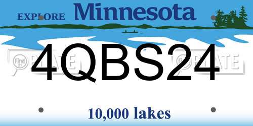 4QBS24 Minnesota License Plate