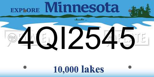 4QI2545 Minnesota License Plate