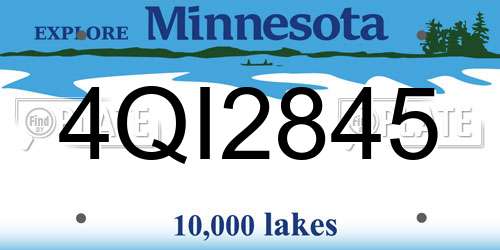 4QI2845 Minnesota License Plate