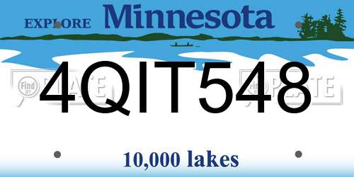 4QIT548 Minnesota License Plate