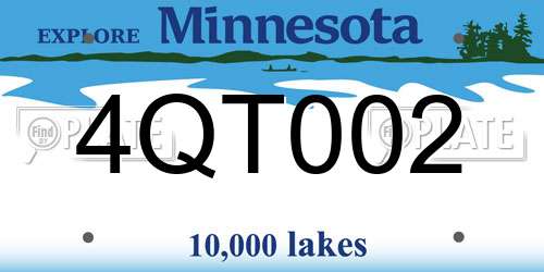 4QT002 Minnesota License Plate
