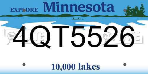 4QT5526 Minnesota License Plate