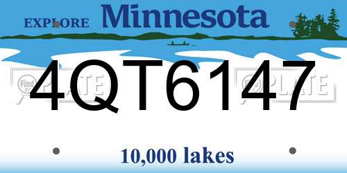 4QT6147 Minnesota License Plate