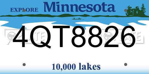 4QT8826 Minnesota License Plate