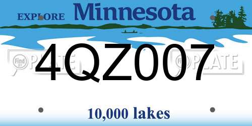 4QZ007 Minnesota License Plate