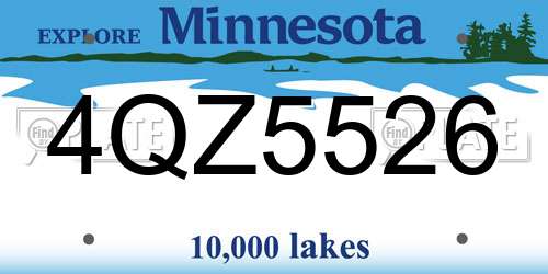 4QZ5526 Minnesota License Plate