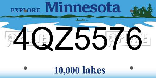 4QZ5576 Minnesota License Plate