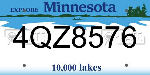 4QZ8576 Minnesota License Plate