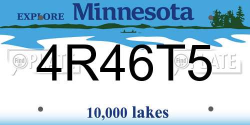 4R46T5 Minnesota License Plate