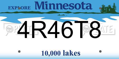 4R46T8 Minnesota License Plate