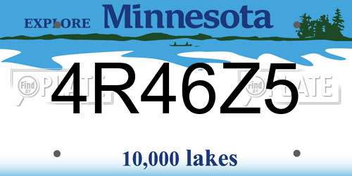 4R46Z5 Minnesota License Plate