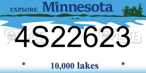 4S22623 Minnesota License Plate