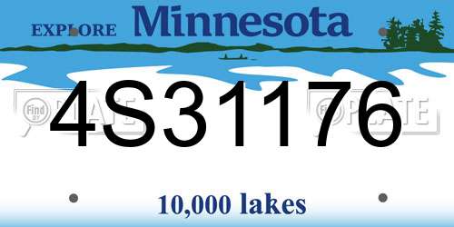 4S31176 Minnesota License Plate