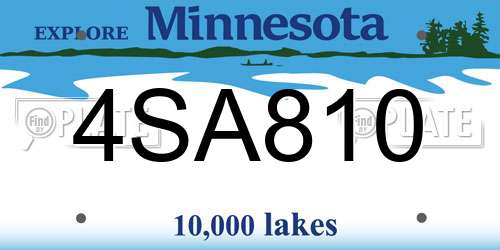 4SA810 Minnesota License Plate